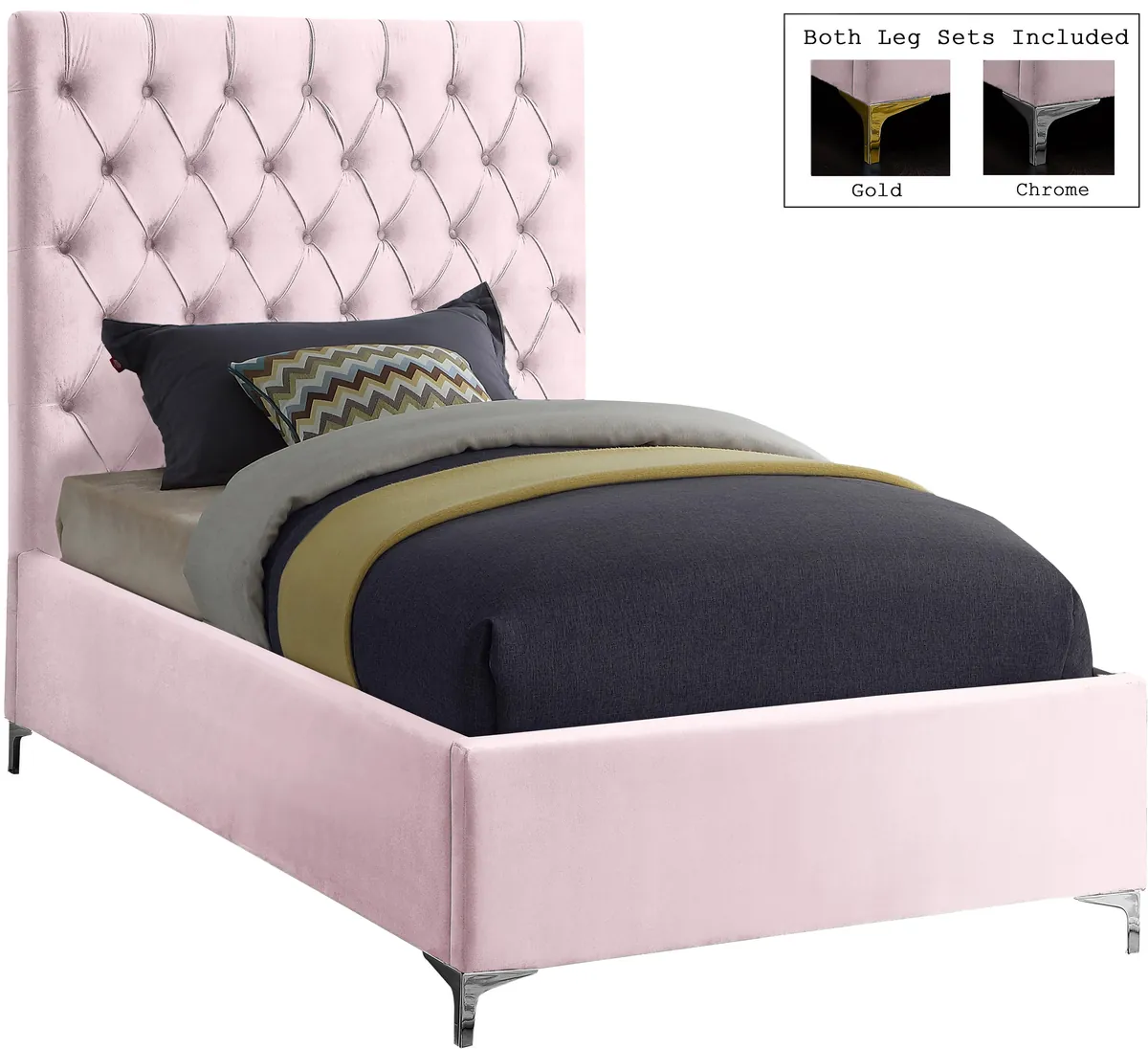 Cruz - Twin Bed - Pink - View 2