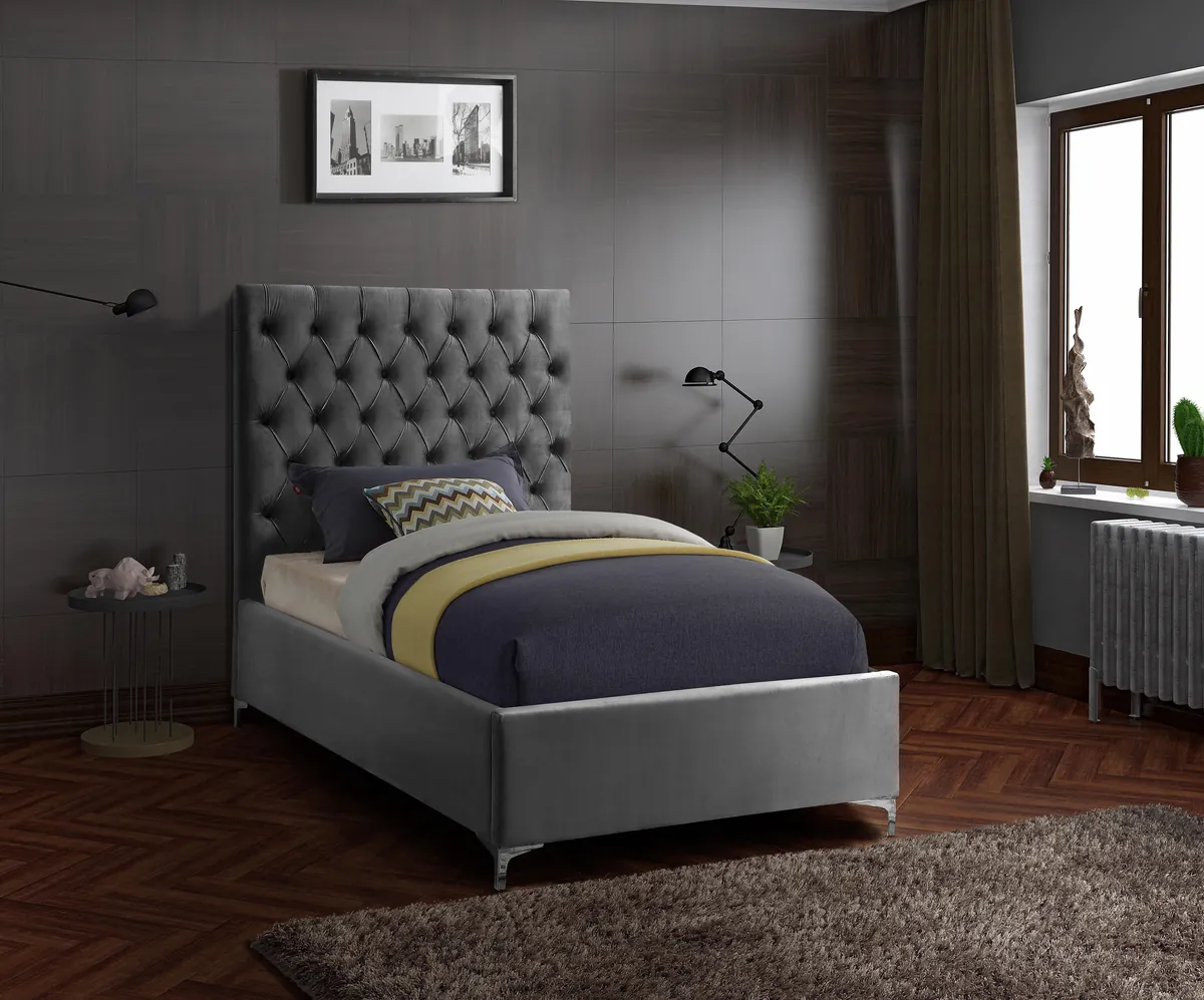 Cruz - Twin Bed - Gray