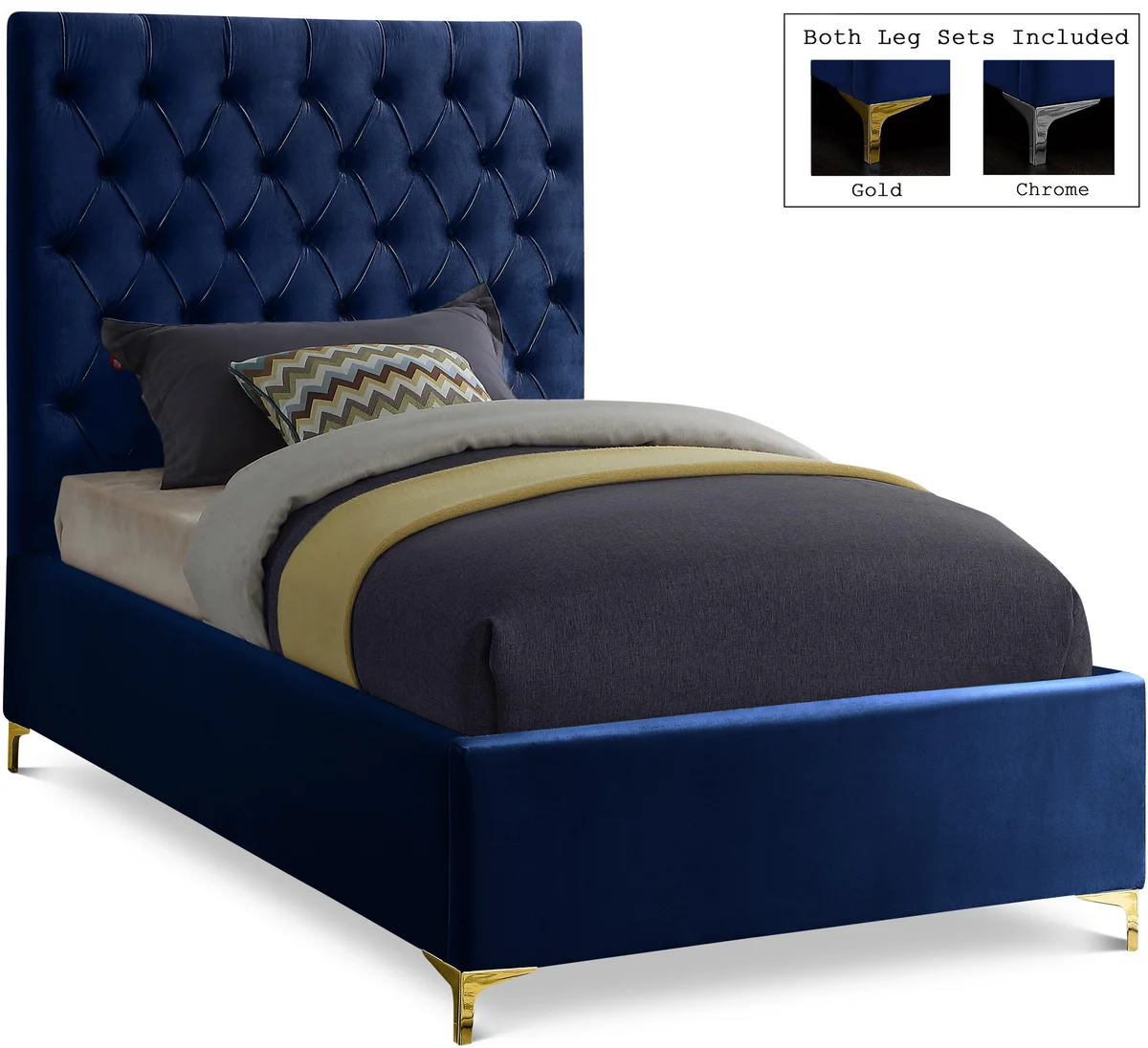 Cruz - Twin Bed - Navy