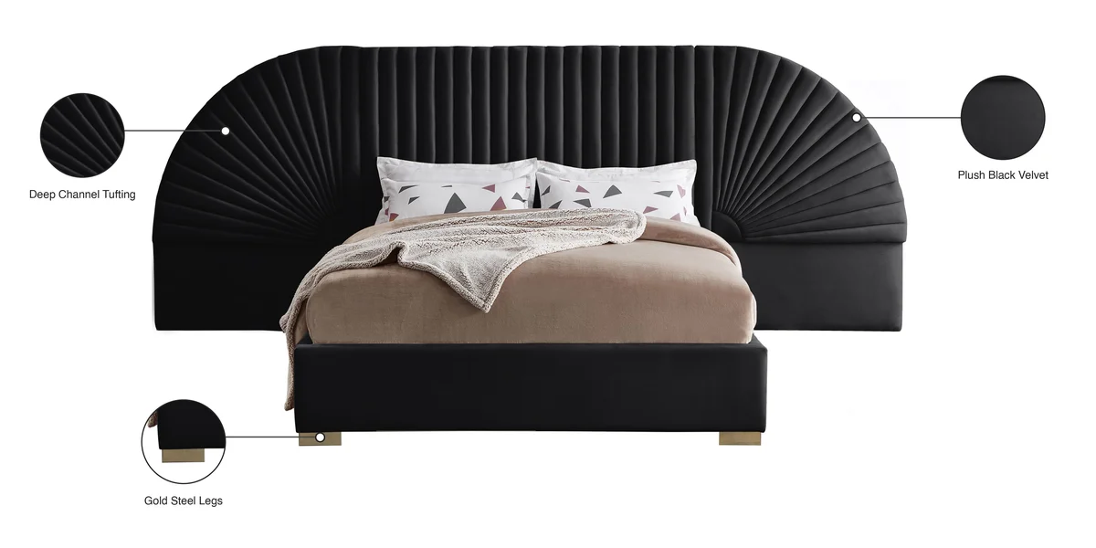Cleo - Queen Bed - Black