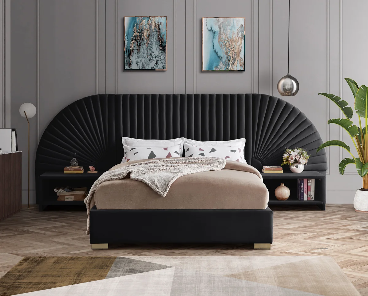 Cleo - Queen Bed - Black
