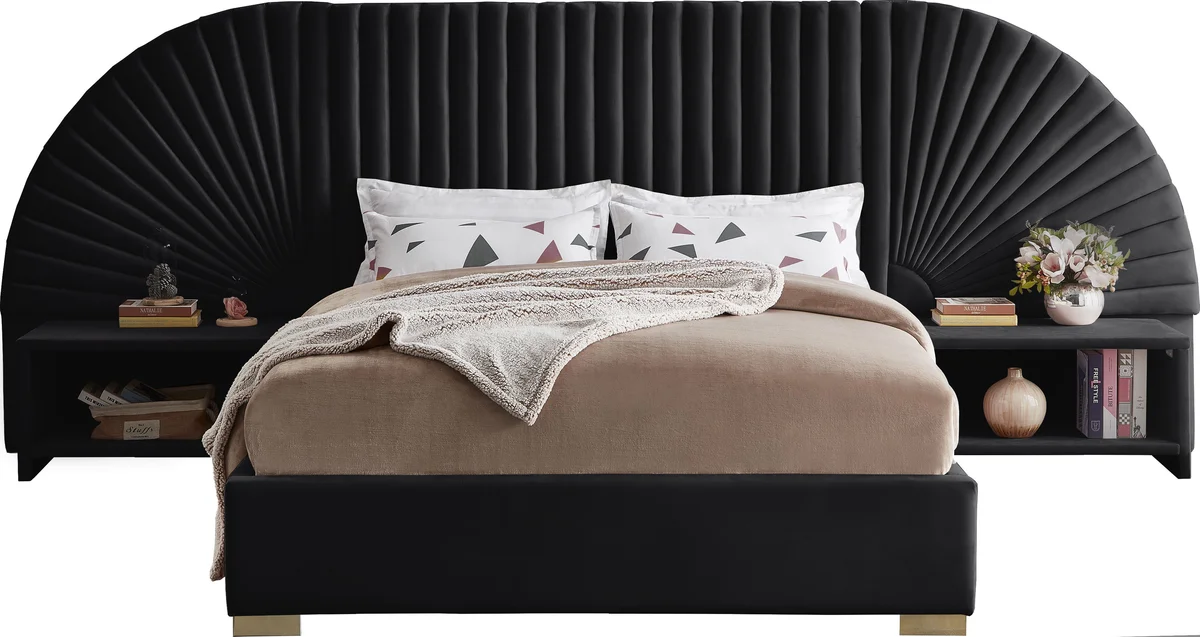 Cleo - King Bed - Black