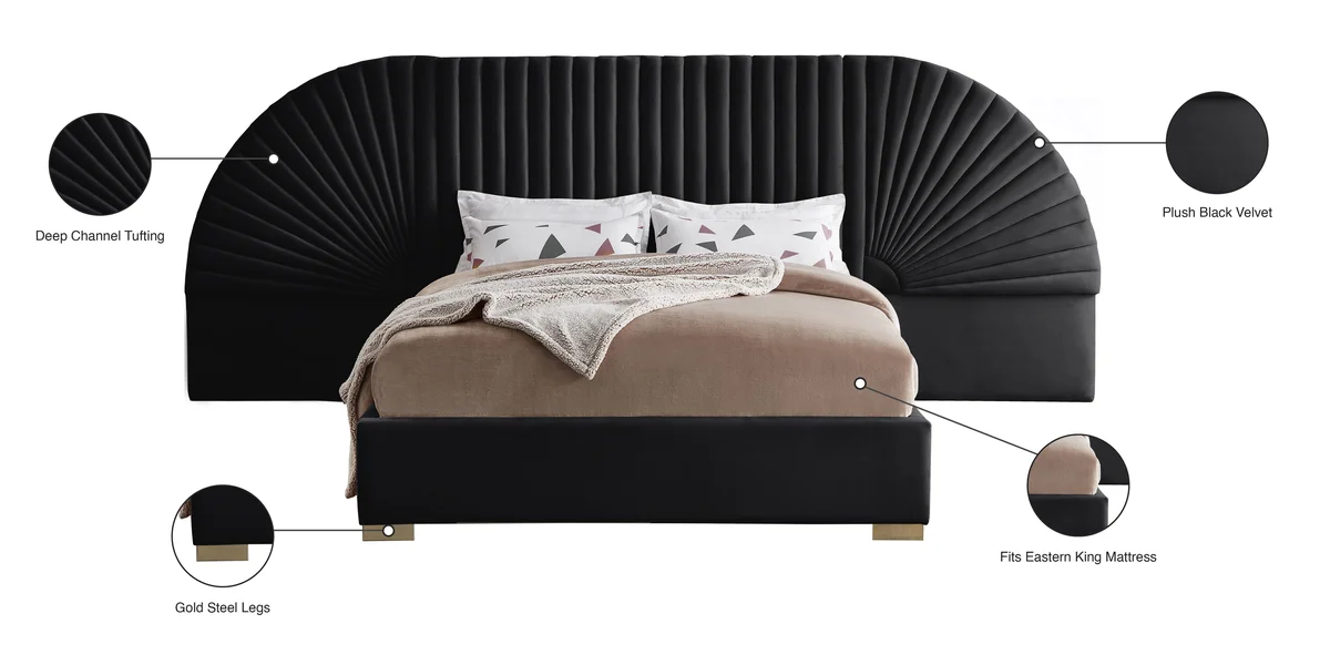 Cleo - King Bed - Black