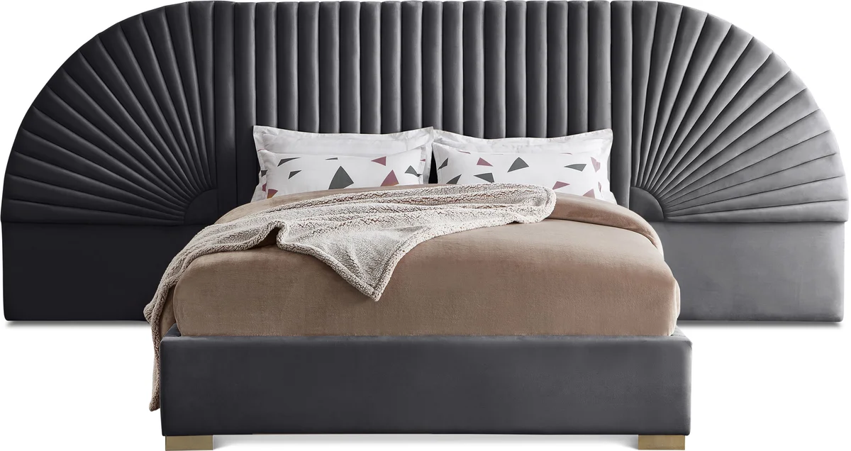 Cleo - Queen Bed - Gray
