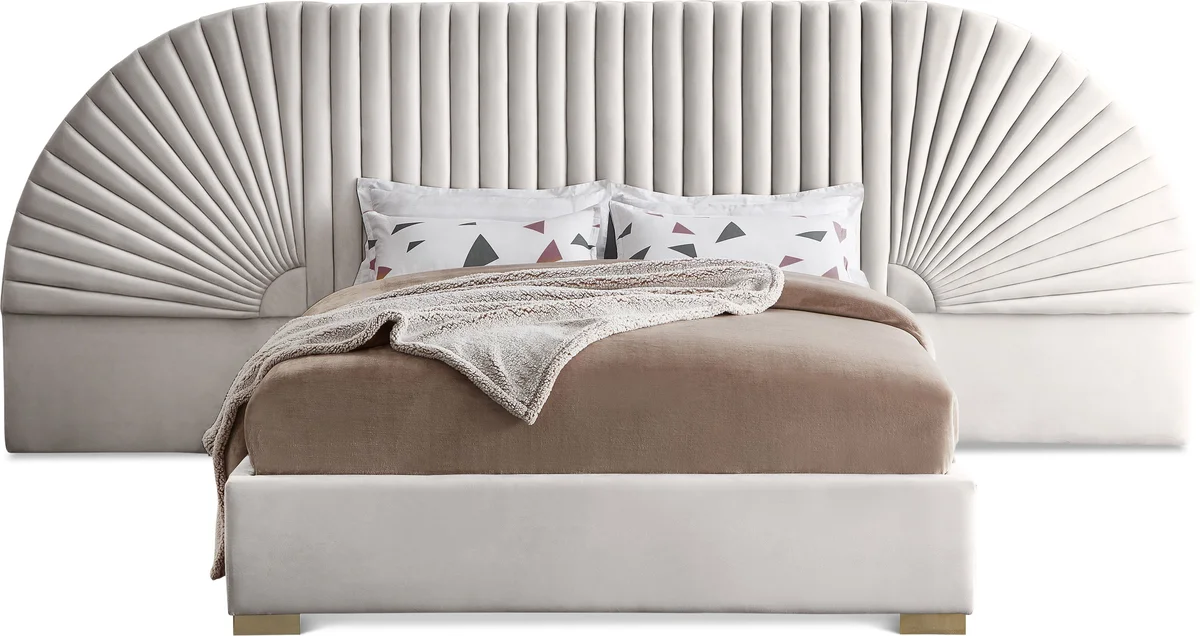 Cleo - Queen Bed - Cream