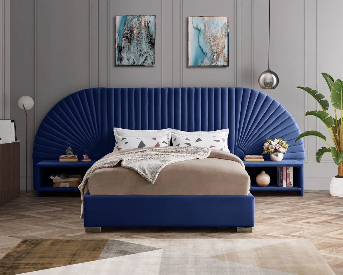 Cleo - Queen Bed - Navy