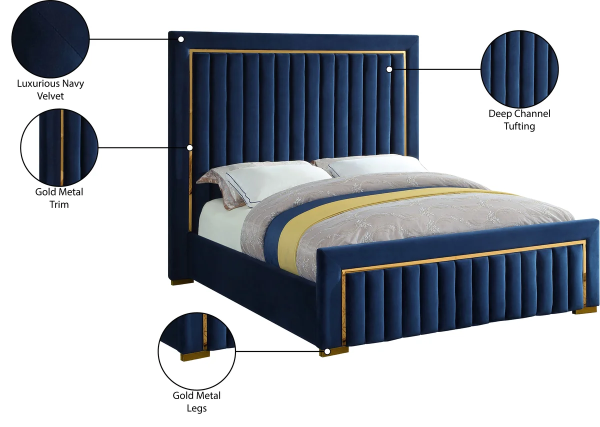 Dolce - Queen Bed - Navy
