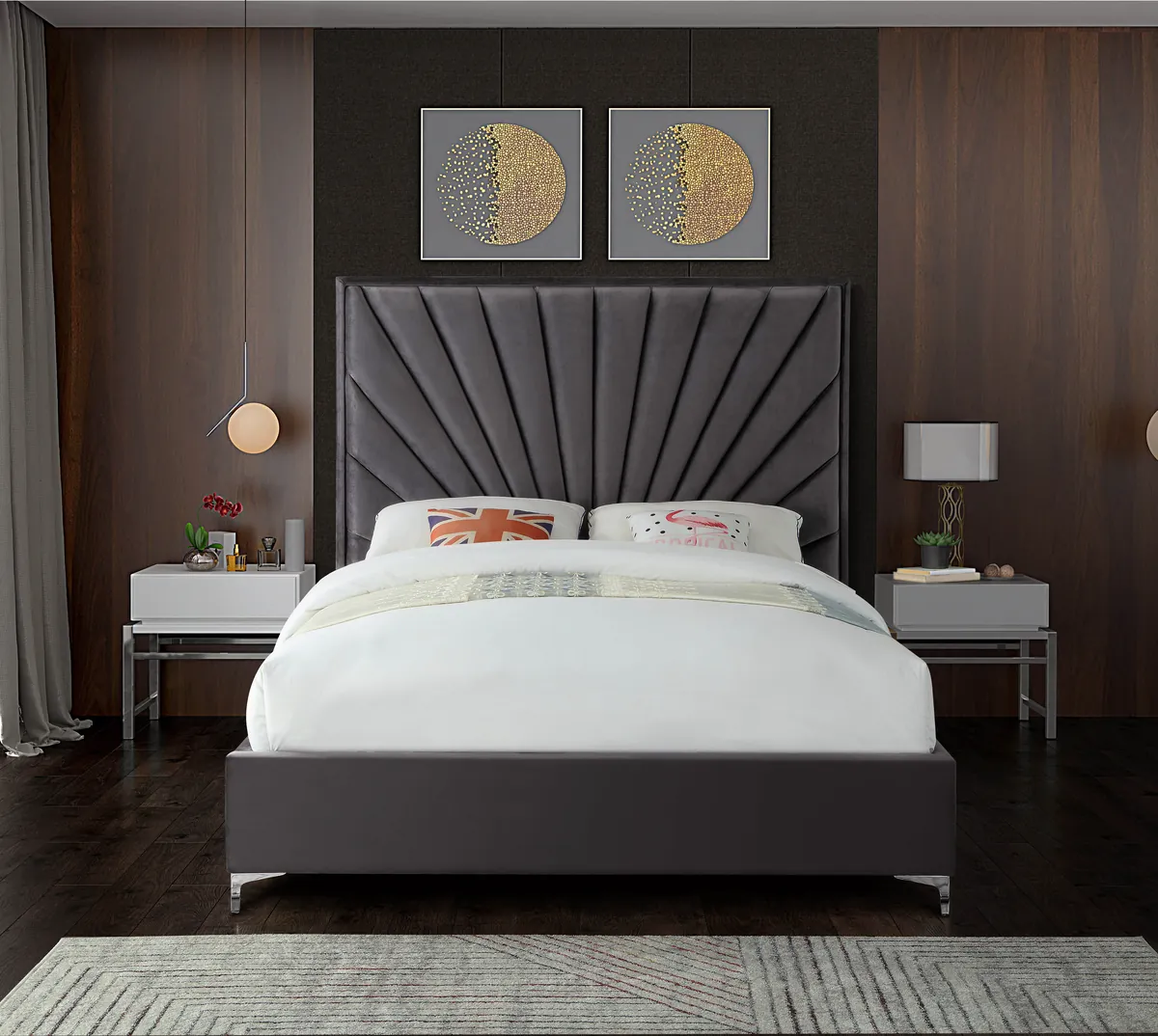 Eclipse - Queen Bed - Gray