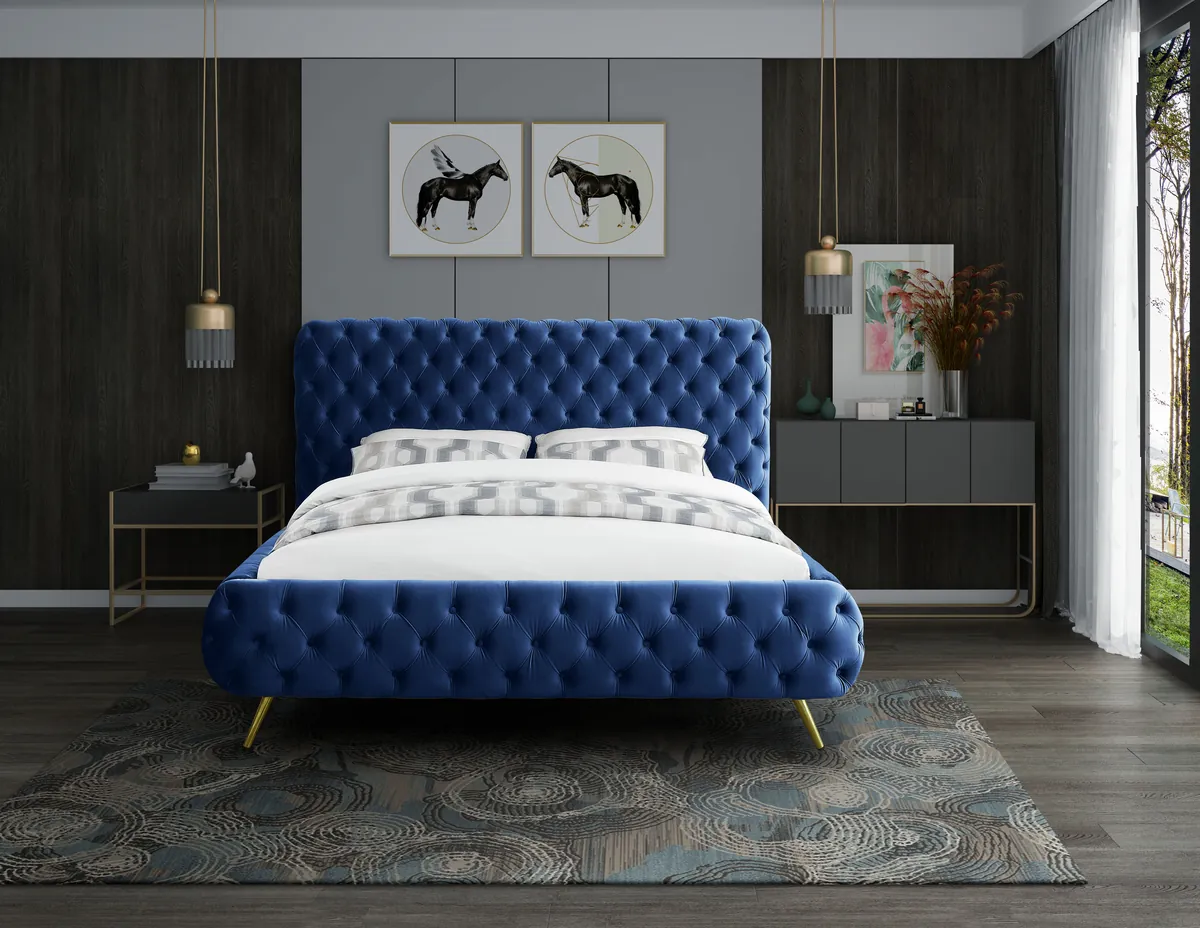 Delano - King Bed - Navy