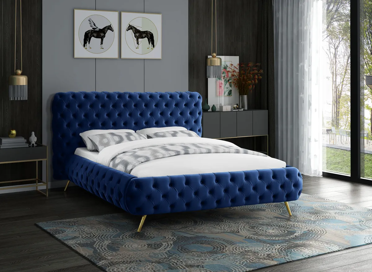 Delano - King Bed - Navy - View 2