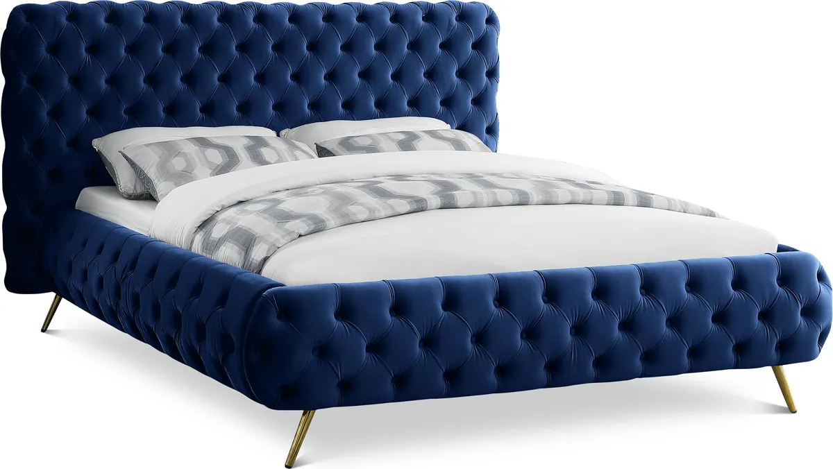 Delano - King Bed - Navy