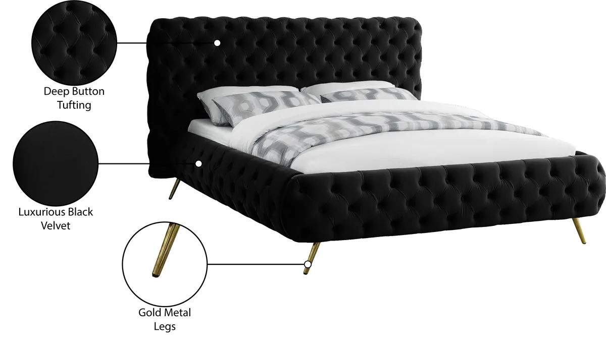 Delano - King Bed - Black