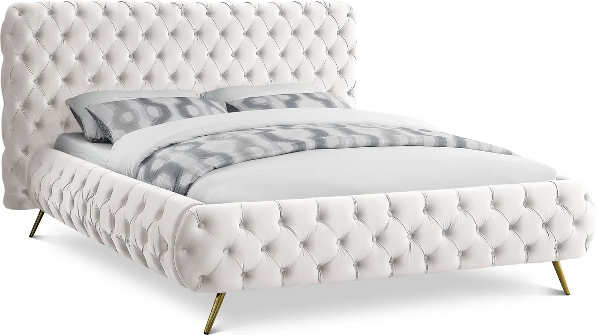 Delano - King Bed - Cream