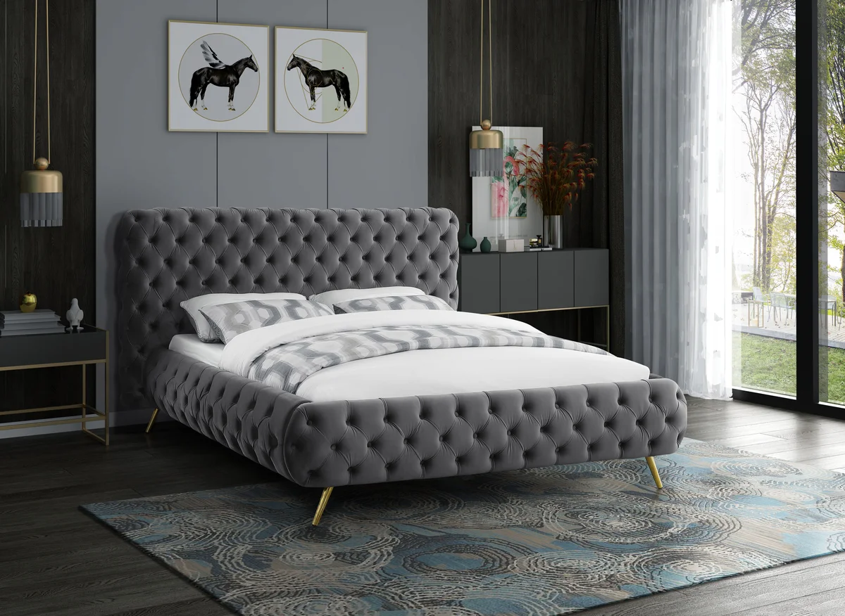 Delano - Queen Bed - Gray - View 2