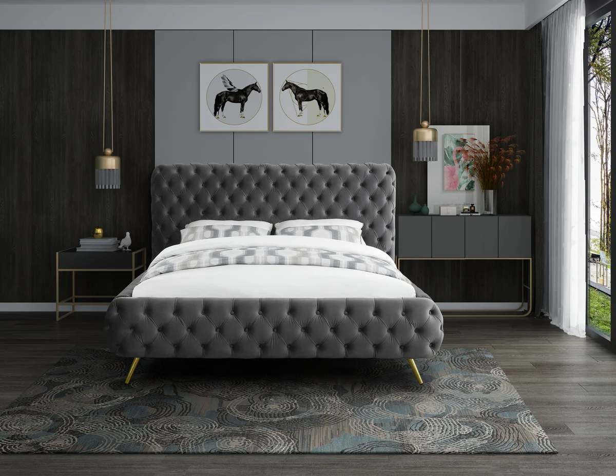 Delano - Queen Bed - Gray