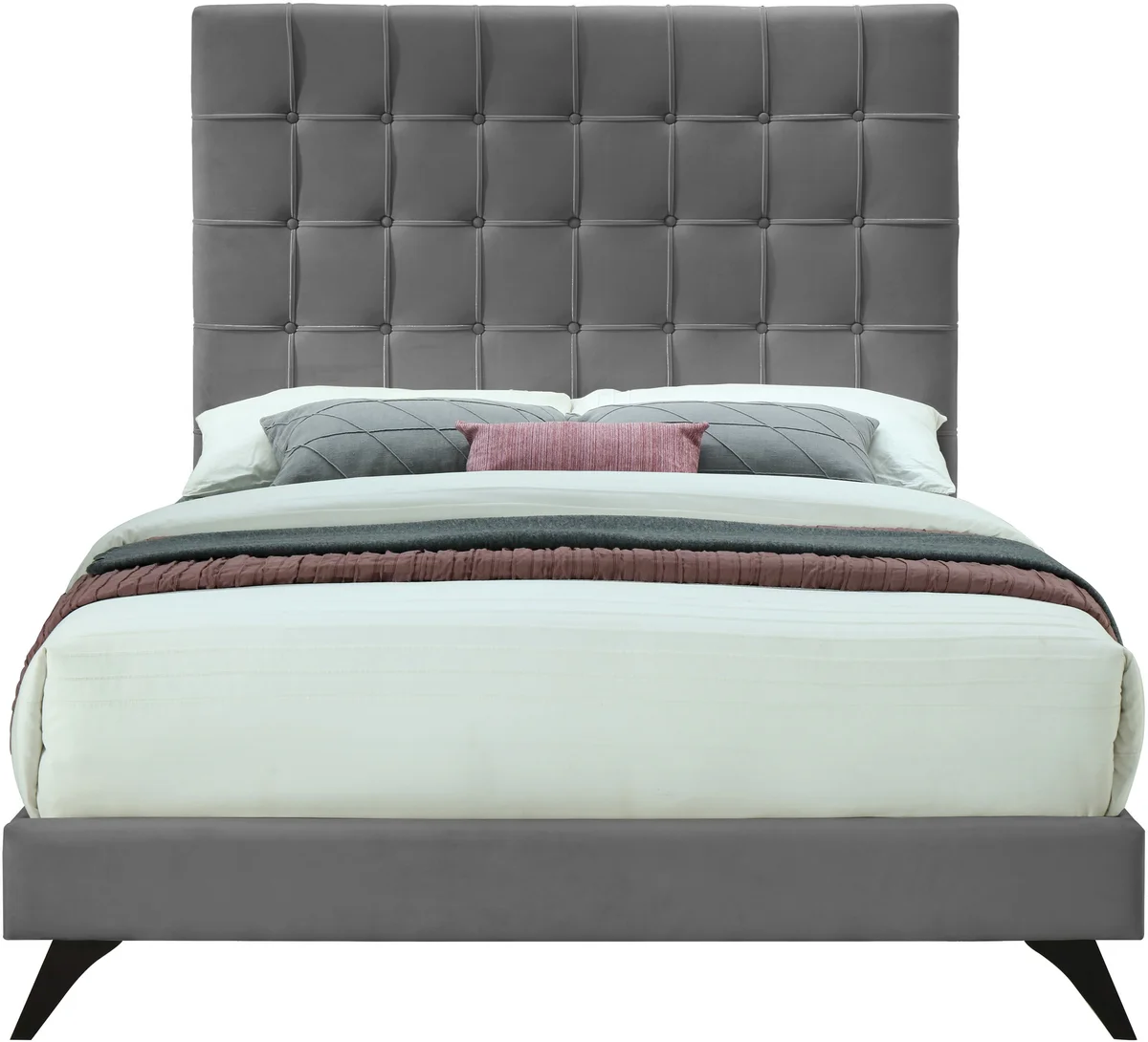 Elly - King Bed - Gray