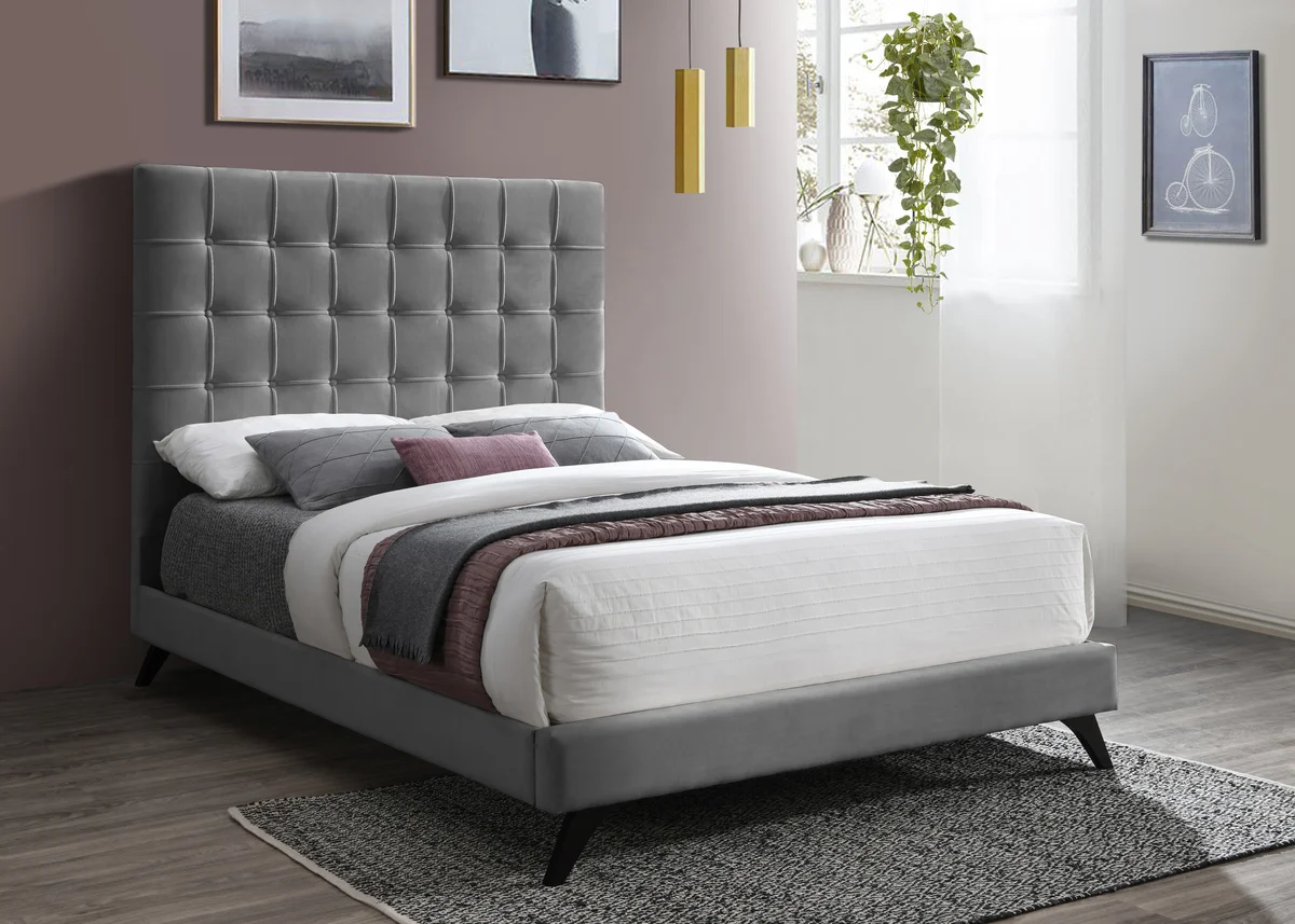 Elly - King Bed - Gray - View 2