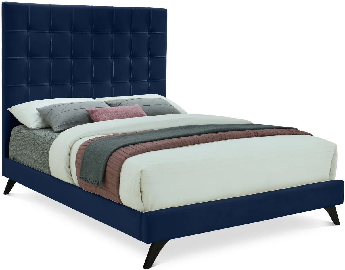Elly - Queen Bed - Navy