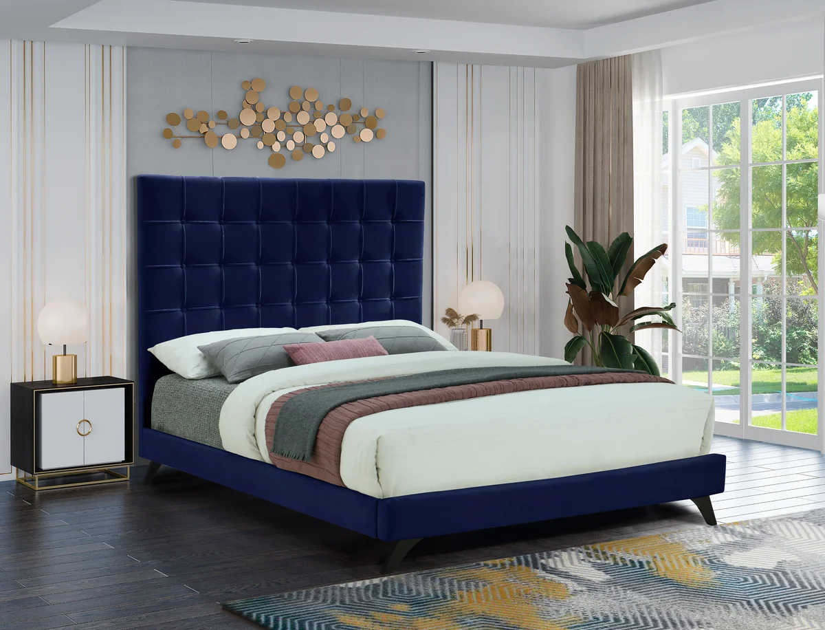 Elly - Queen Bed - Navy - View 2