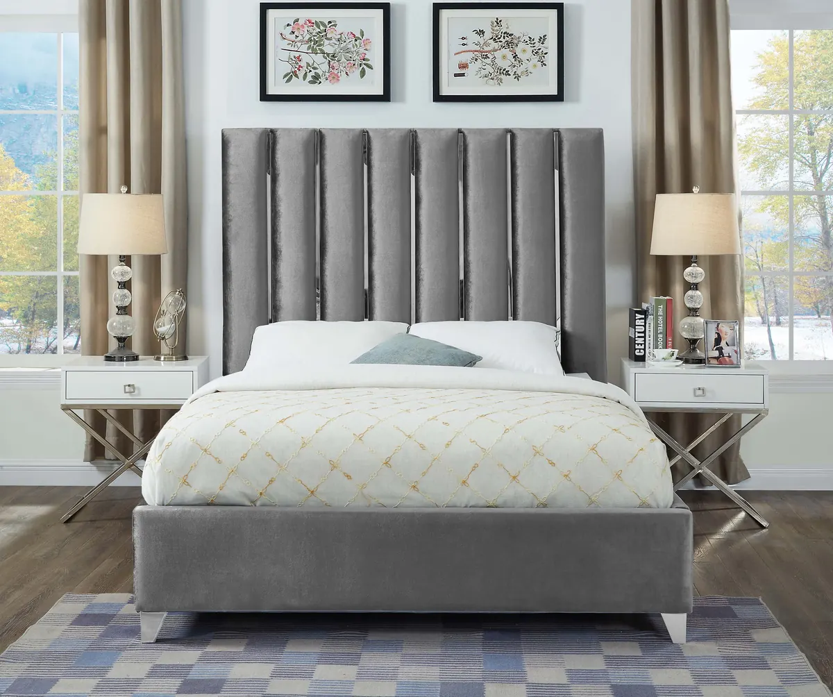Enzo - Queen Bed - Gray
