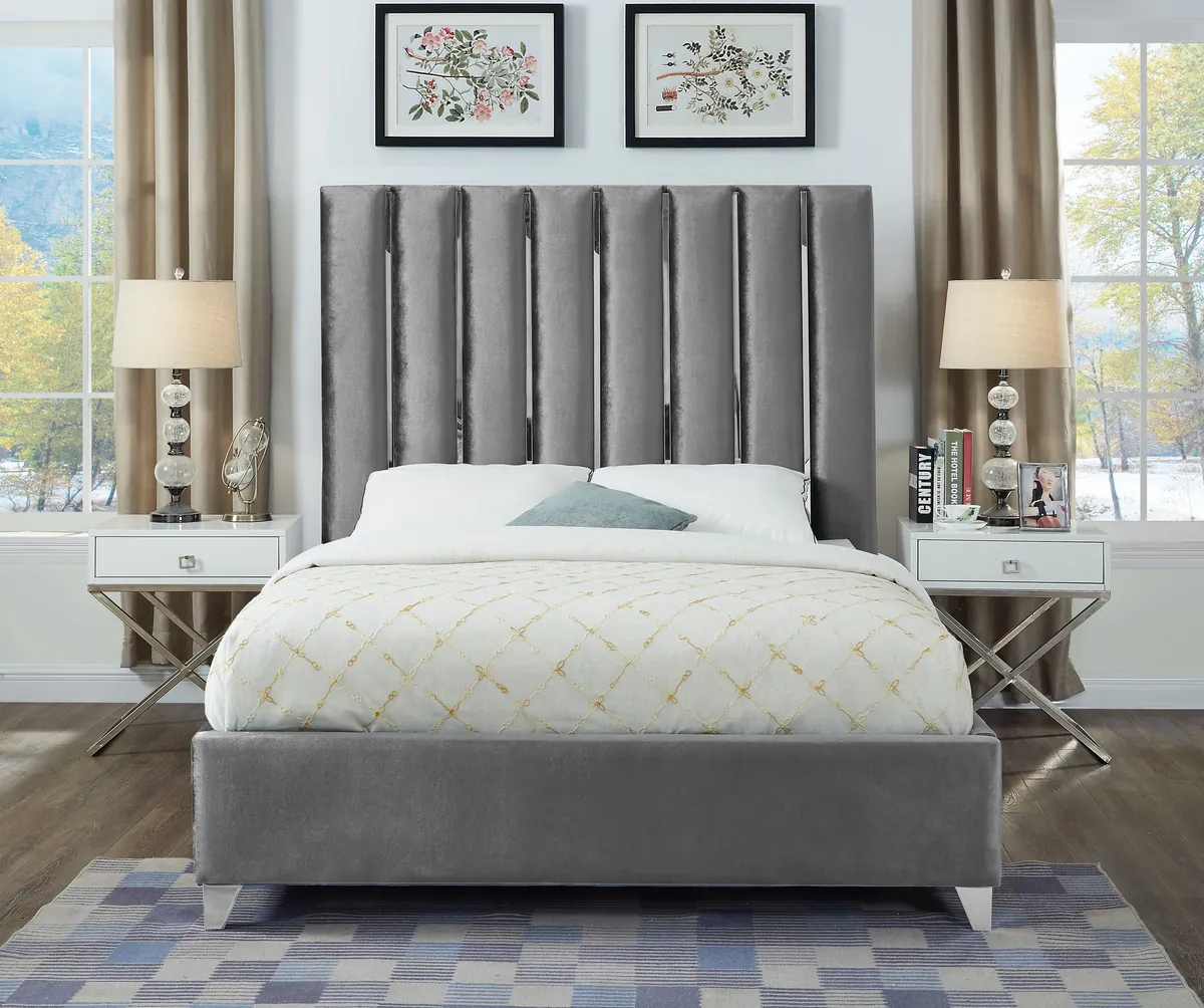 Enzo - Queen Bed - Gray