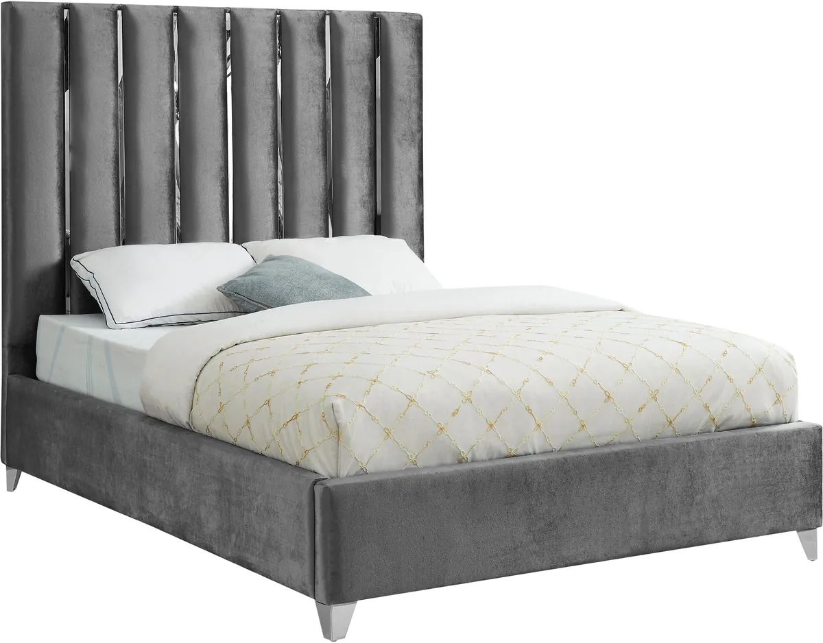Enzo - Queen Bed - Gray - View 2