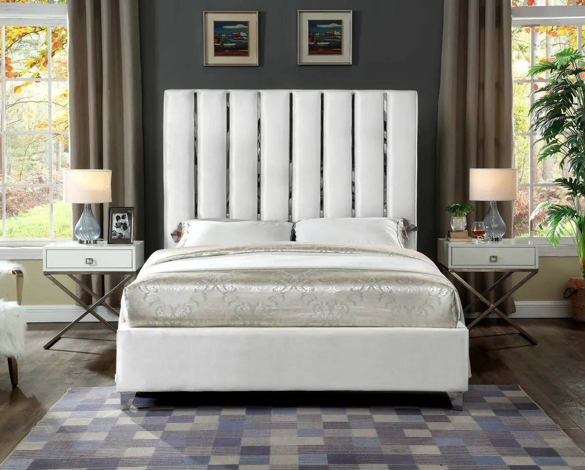 Enzo - King Bed - White