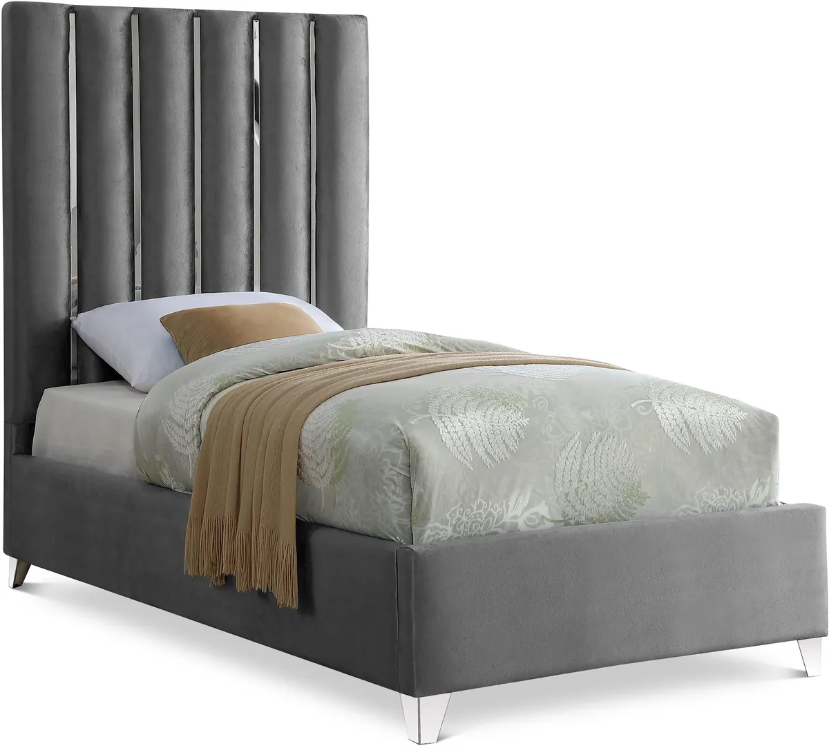 Enzo - Twin Bed - Gray