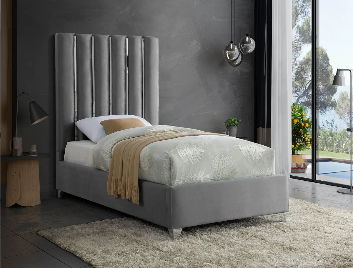 Enzo - Twin Bed - Gray - View 2