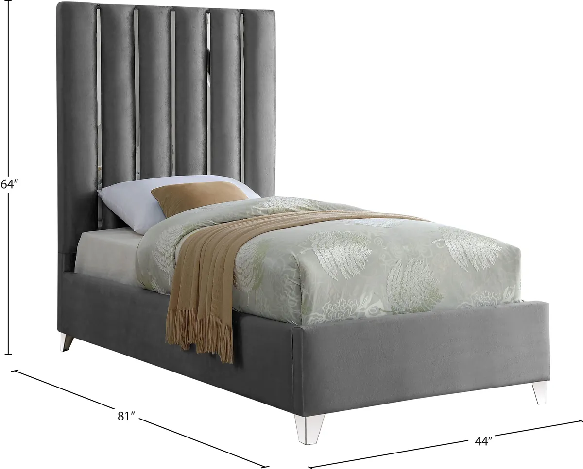 Enzo - Twin Bed - Gray