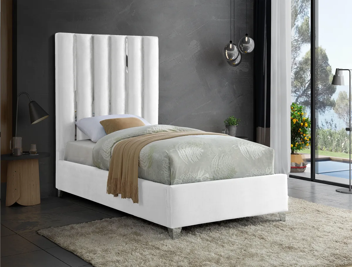 Enzo - Twin Bed - White - View 2