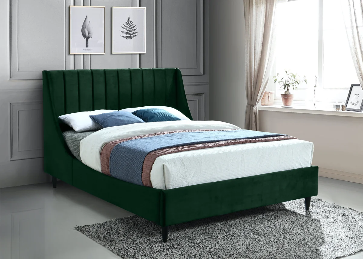 Eva - Queen Bed - Green - View 2