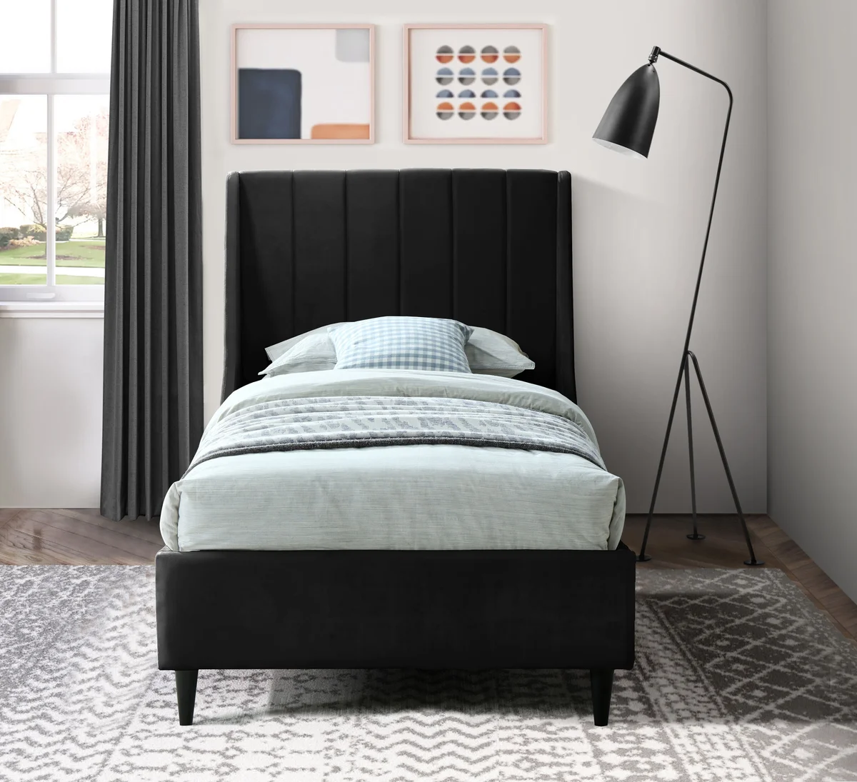 Eva - Twin Bed - Black