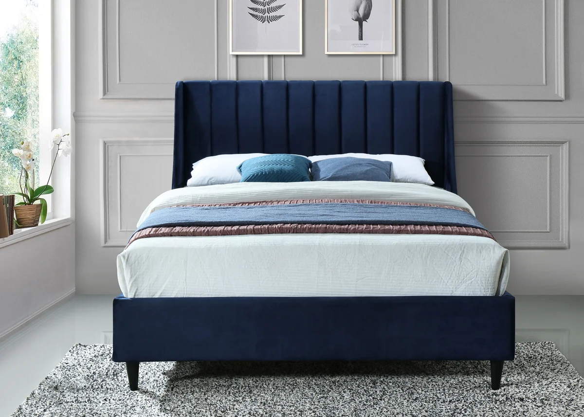 Eva - Queen Bed - Navy