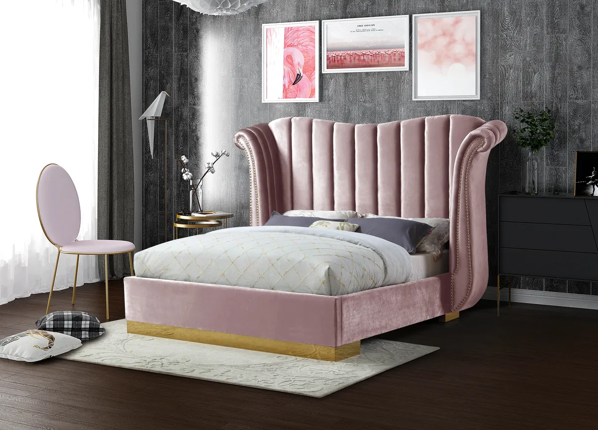 Flora - Queen Bed - Pink - View 2