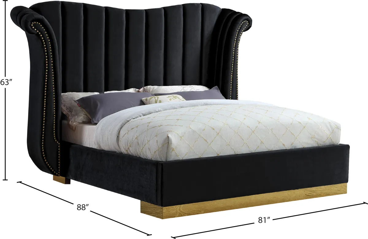 Flora - Queen Bed - Black