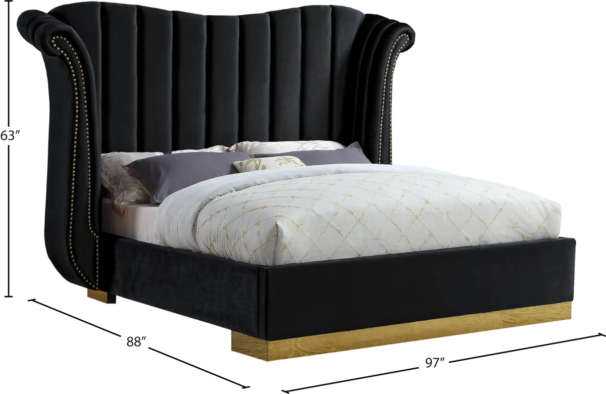 Flora - King Bed - Black