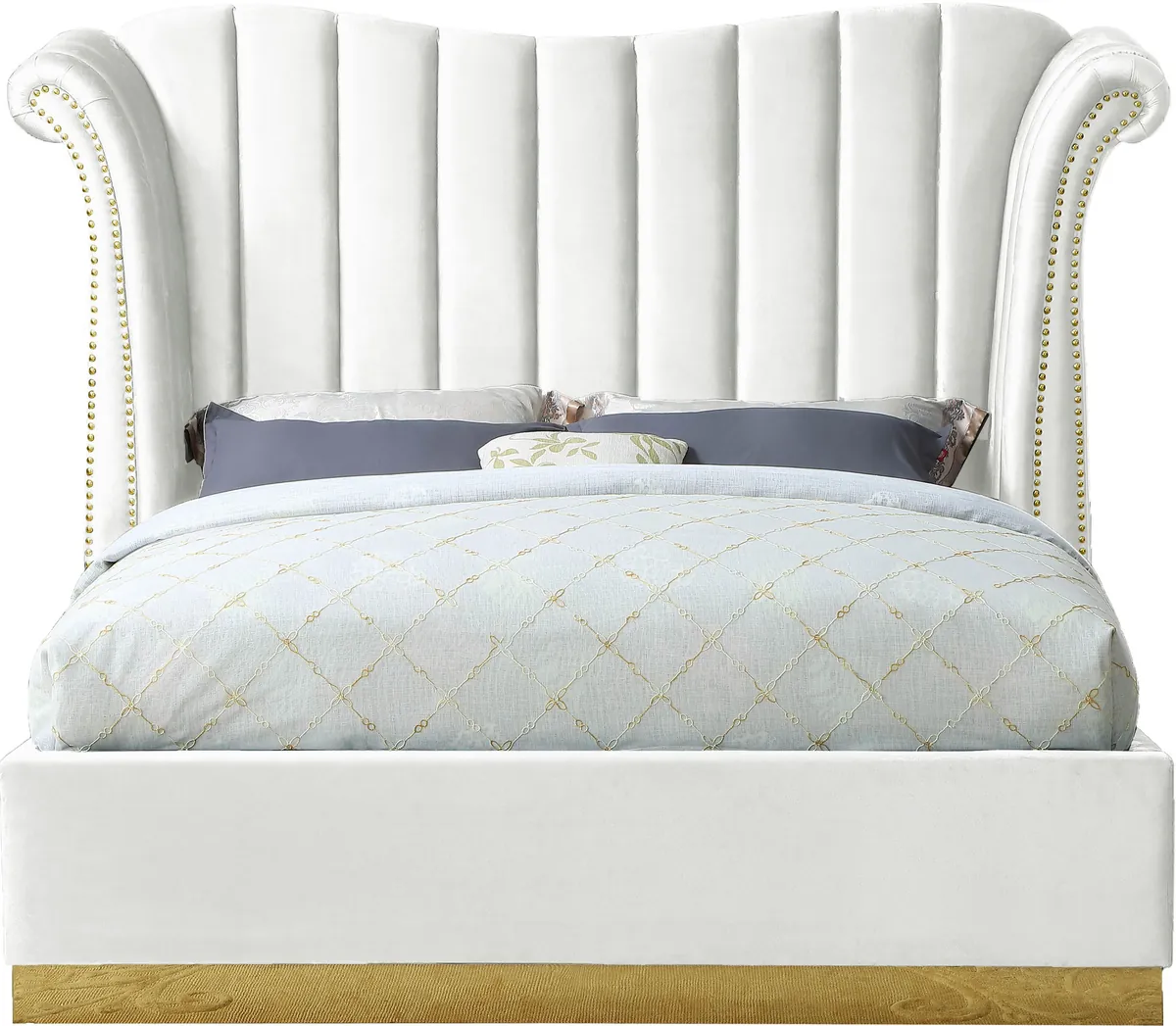 Flora - King Bed - White