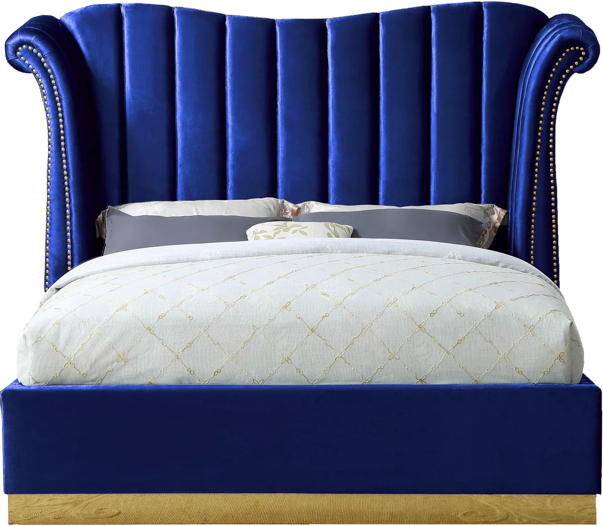 Flora - Queen Bed - Navy