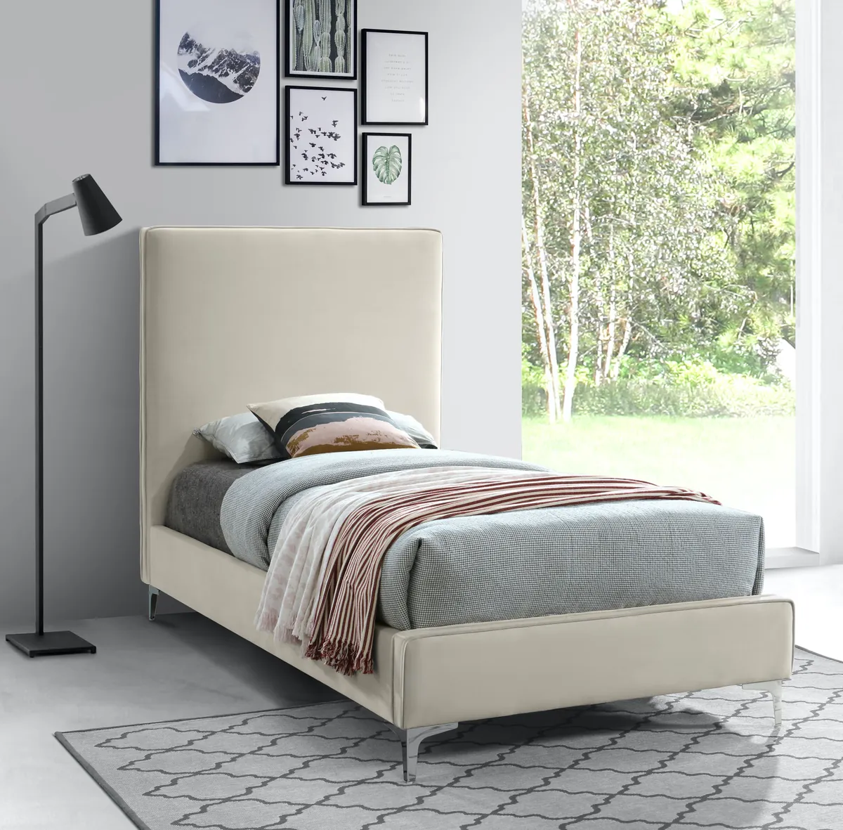 Geri - Twin Bed - Cream