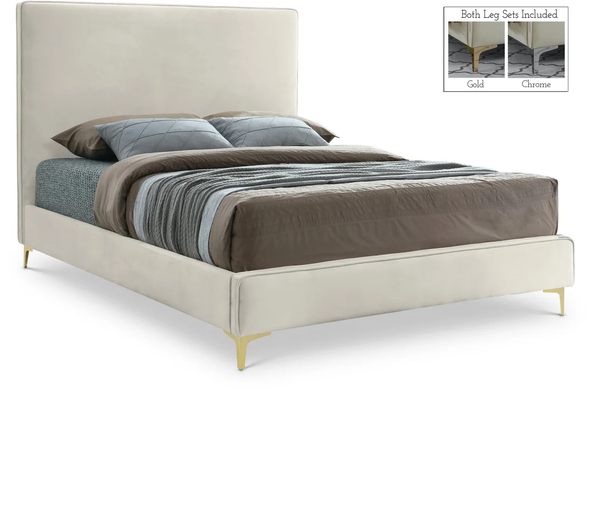 Geri - Queen Bed - Cream