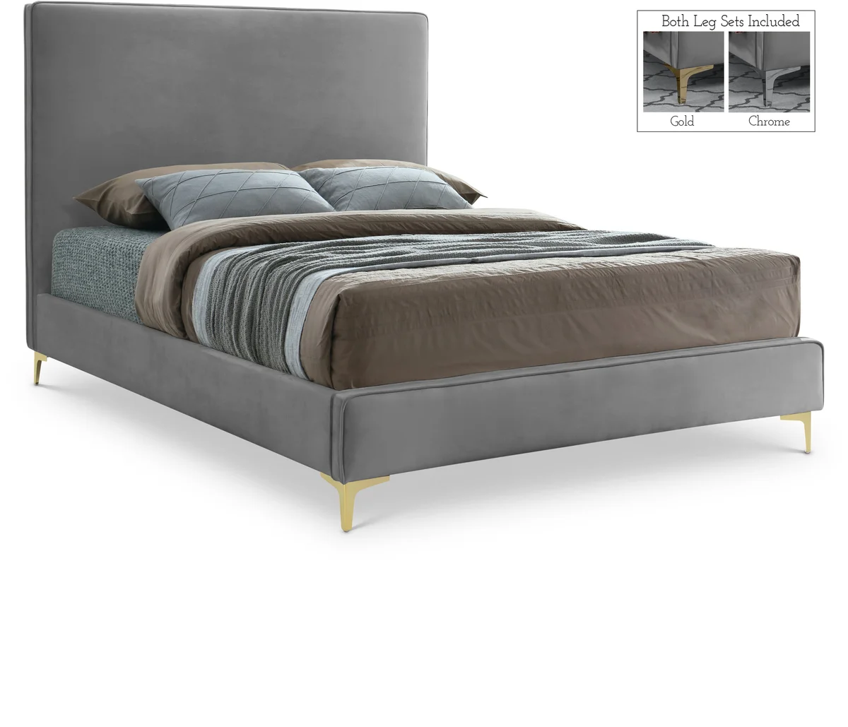 Geri - Queen Bed - Gray