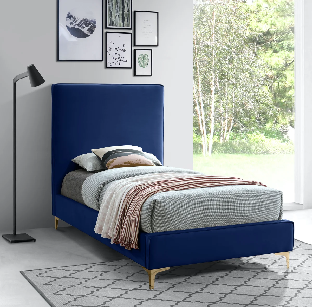 Geri - Twin Bed - Navy