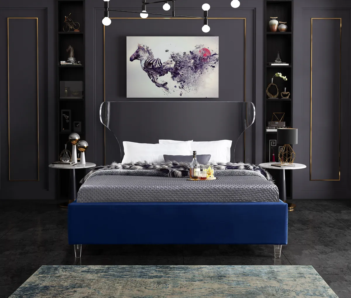 Ghost - Queen Bed - Navy