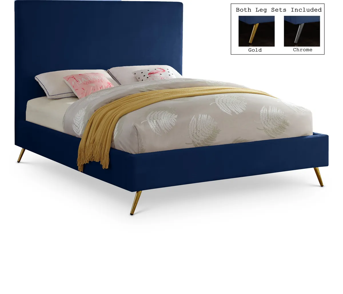 Jasmine - King Bed - Navy