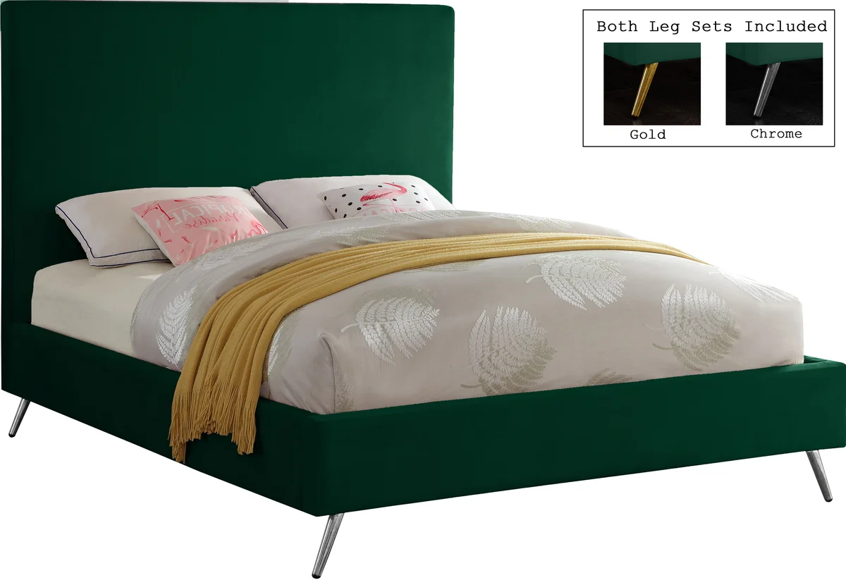 Jasmine - King Bed - Green - View 2