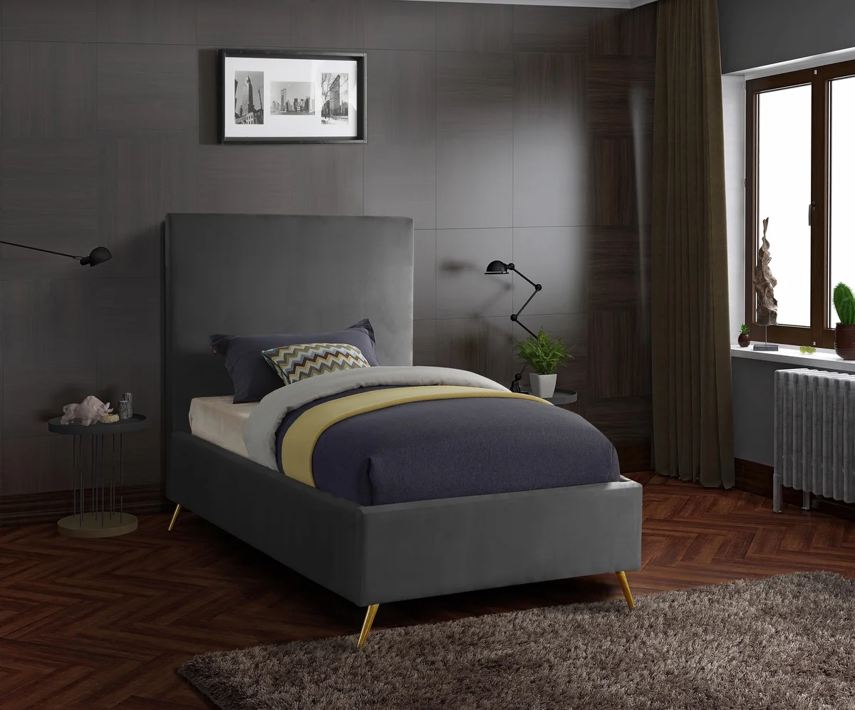 Jasmine - Twin Bed - Gray - View 2