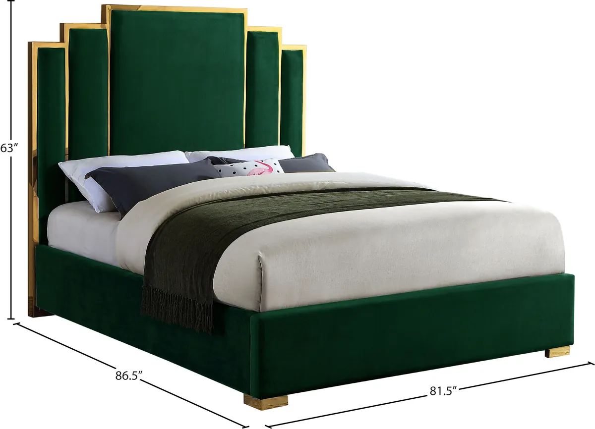 Hugo - King Bed - Green