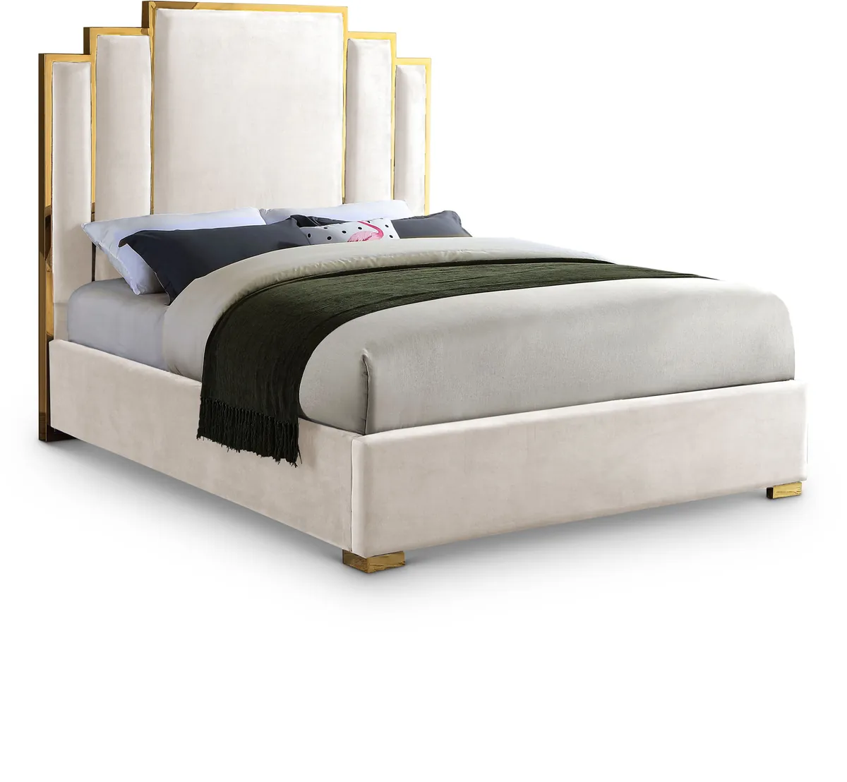 Hugo - Queen Bed - Cream