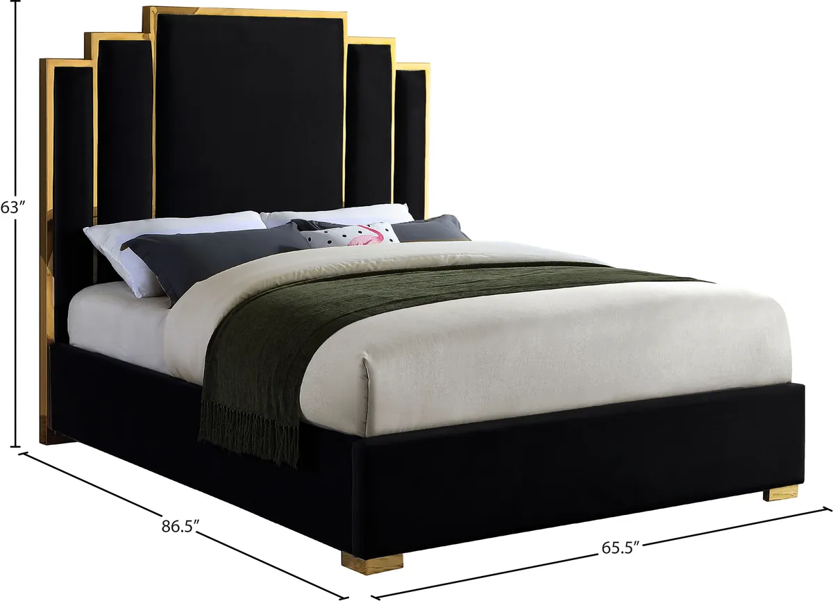 Hugo - Queen Bed - Black